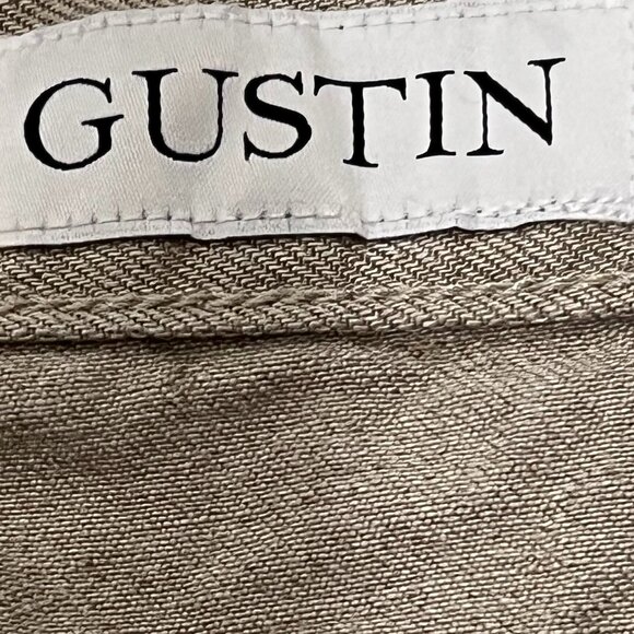 Gustin Slim Rustic Slub Linen 5 Pocket Pants, Natural, 36 - Picture 3 of 12